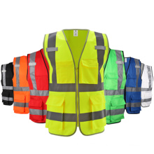 Factory wholesale high visibility class2 pocket reflective safety vest